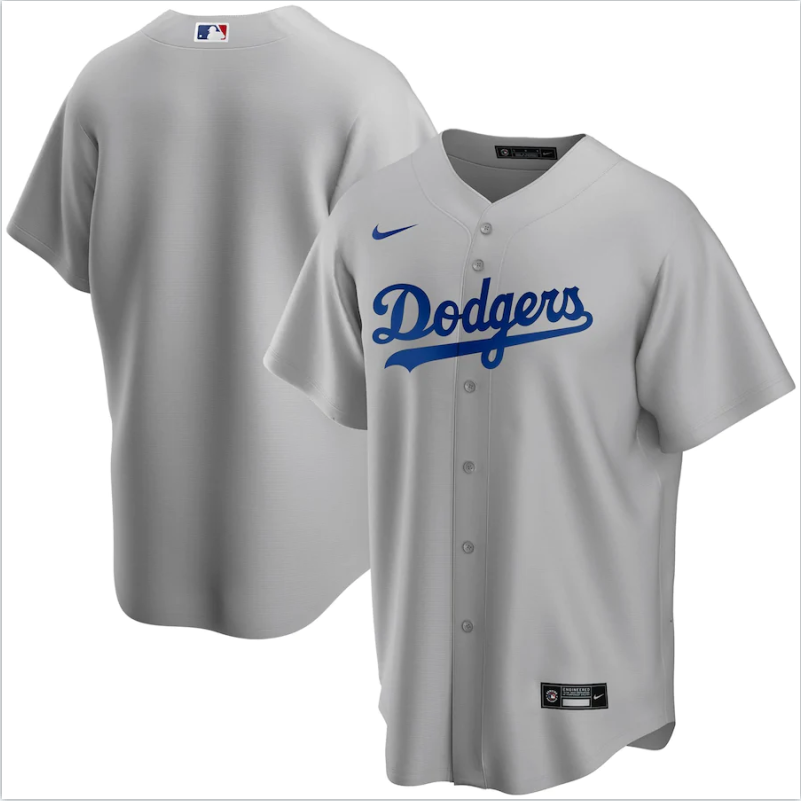 Men's Los Angeles Dodgers Gray Base Stitched Jersey
